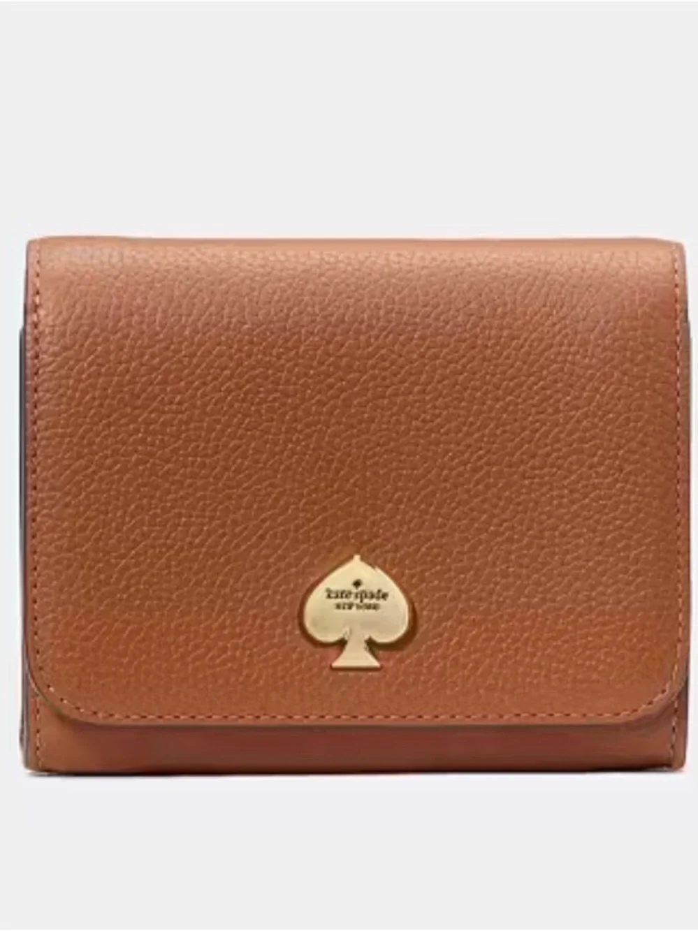 Kate Spade Kayla Small L-Zip Wallet in Warm Gingerbread